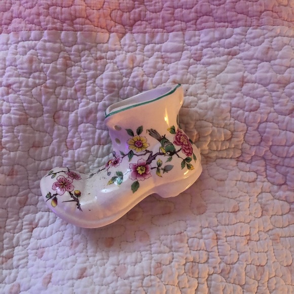 Vintage floral ceramic shoe - Picture 1 of 2